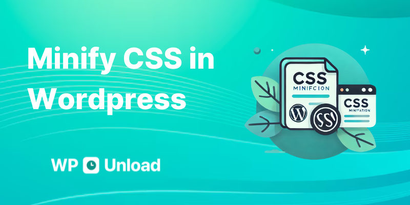 Illustration of minifying CSS in WordPress